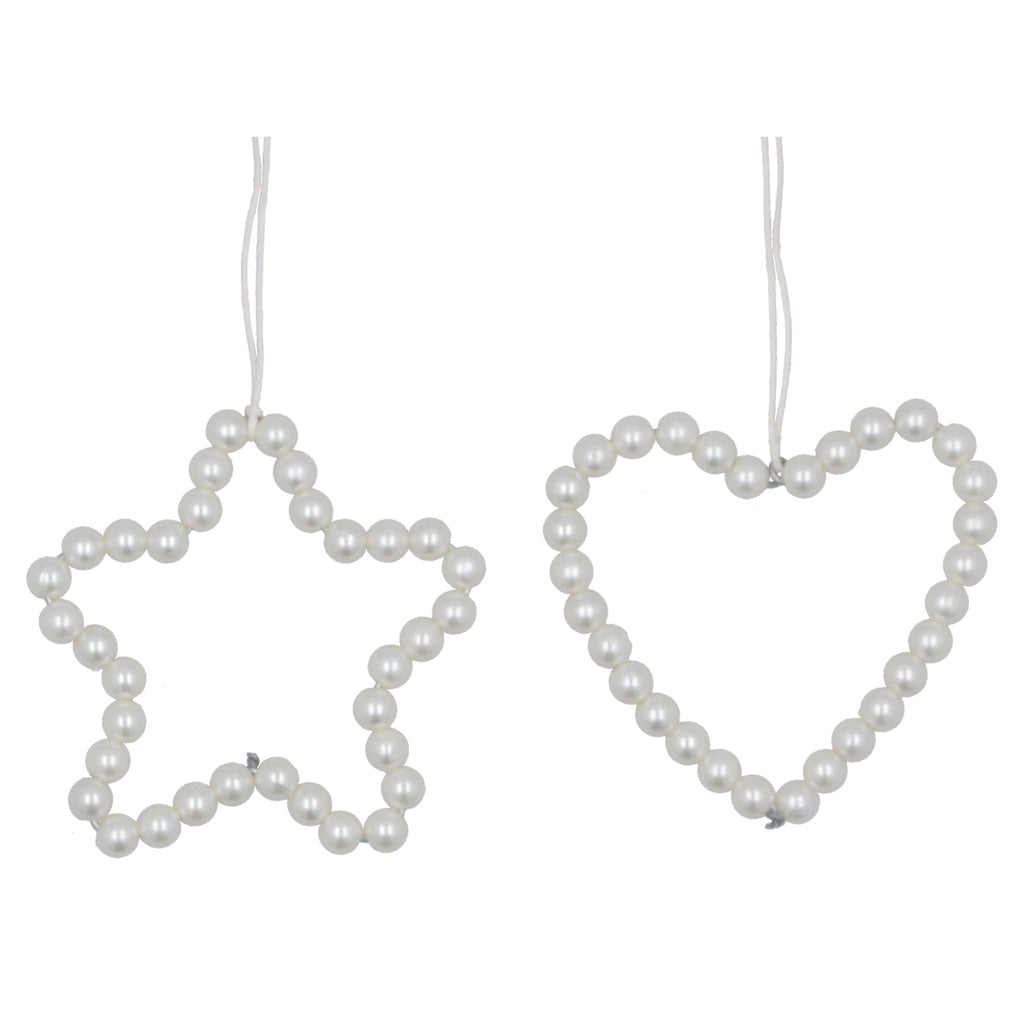 Pearl heart/star hanging decS (2 styles)