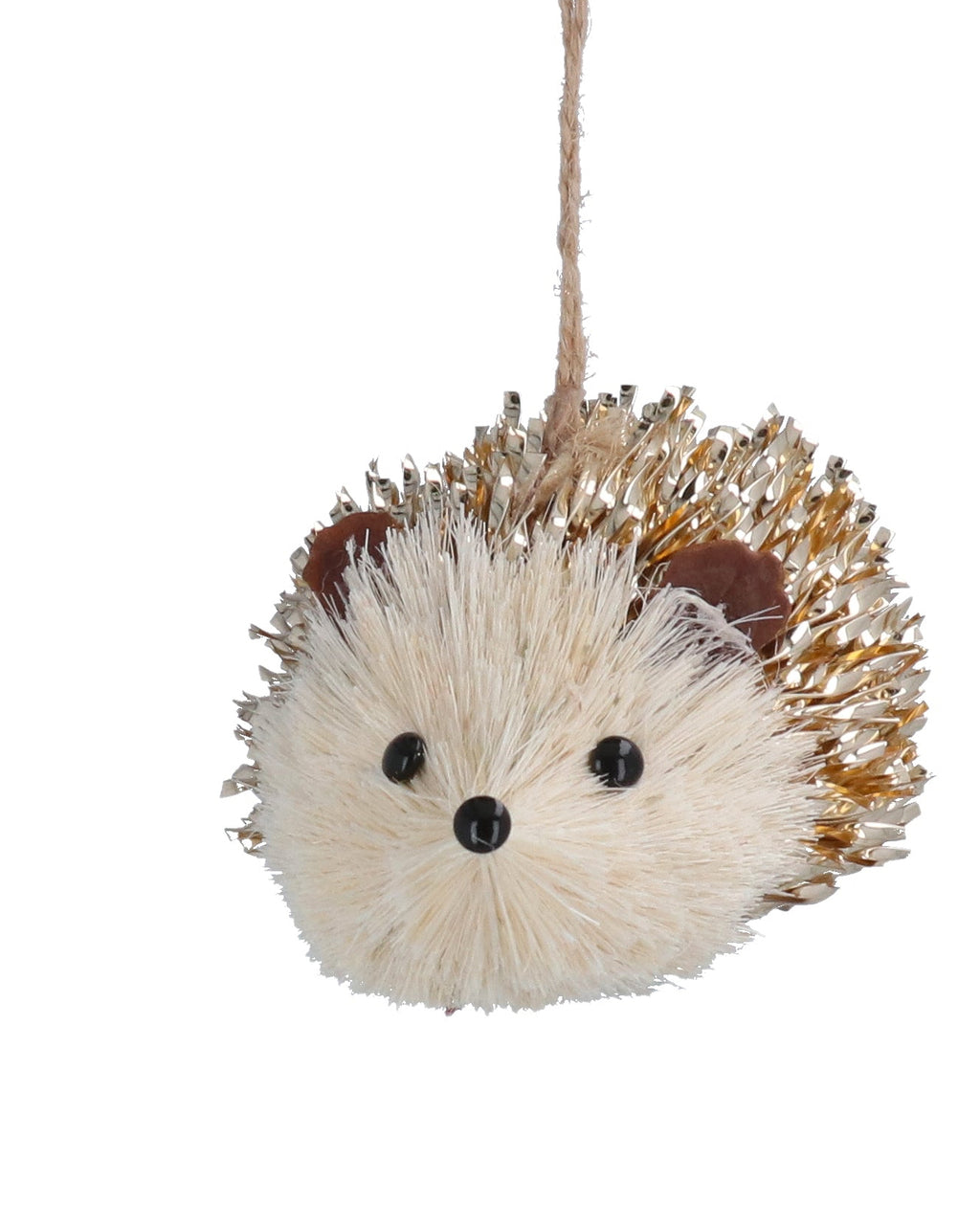 Gold bristle Hedgehog hanging decoration