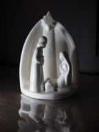 White ceramic nativity