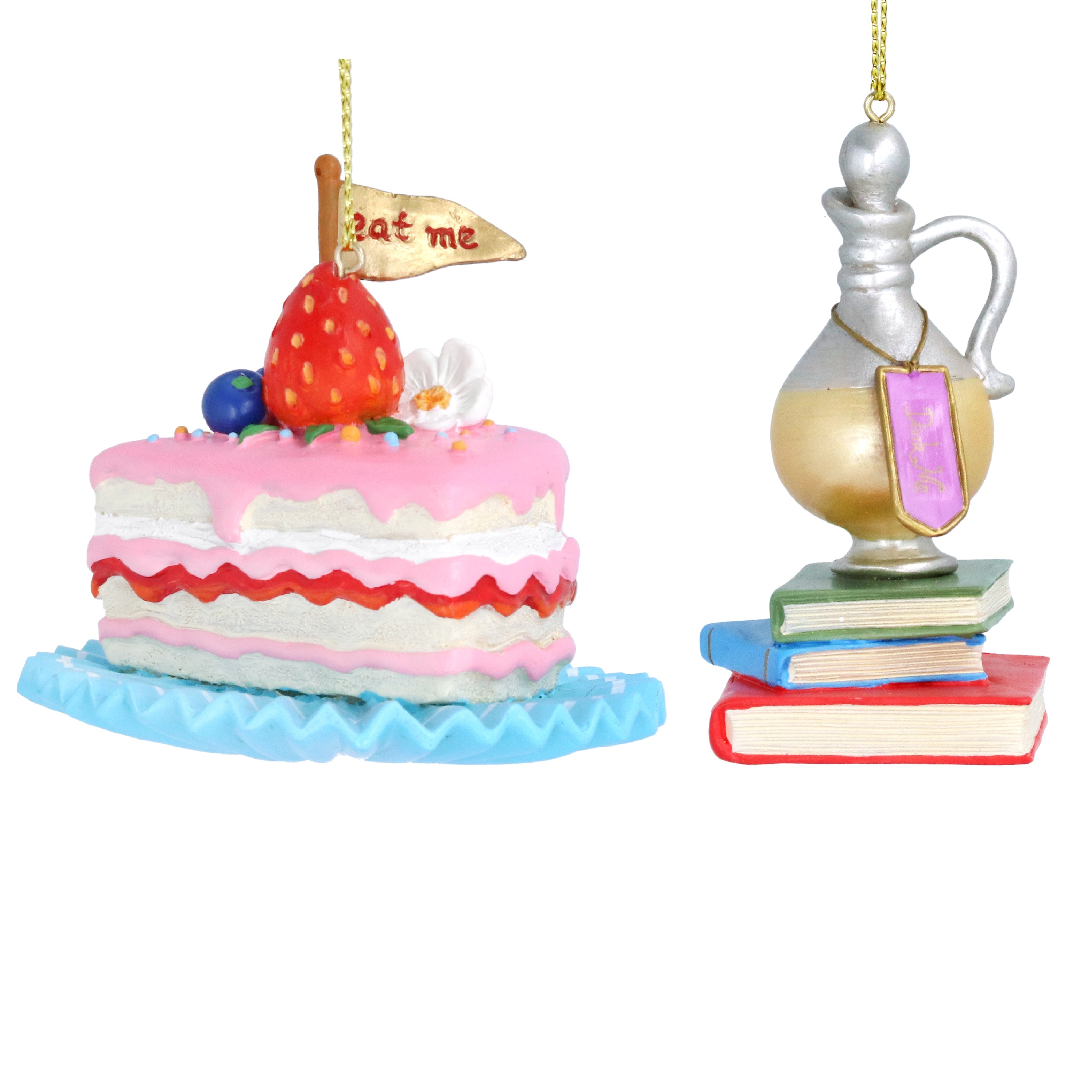 'Eat me' cake/ 'Drink Me' bottle (Alice in Wonderland) hanging decoration