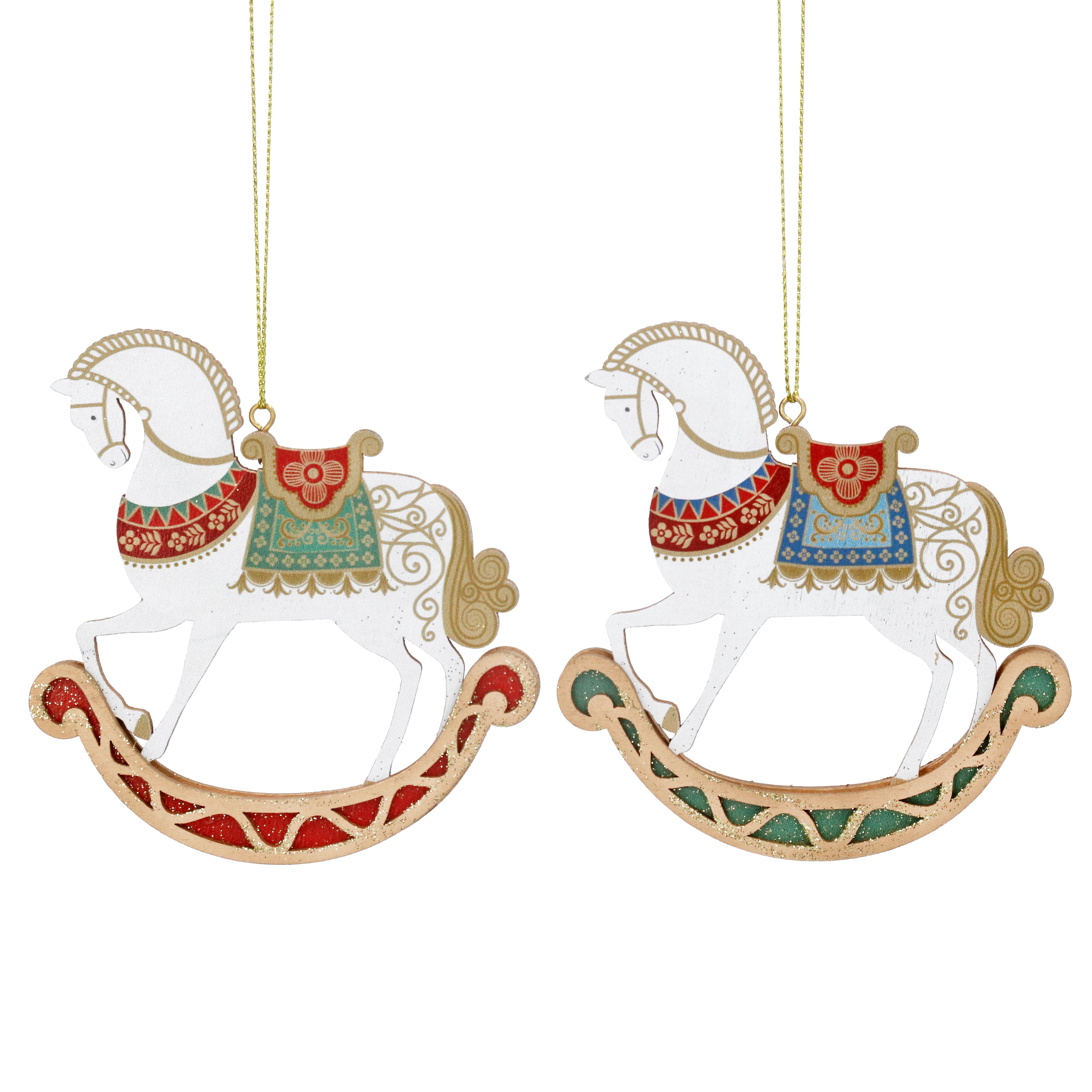 Wooden horse hanging decoration