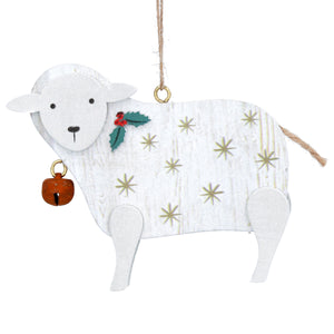 Wooden sheep hanging decoration