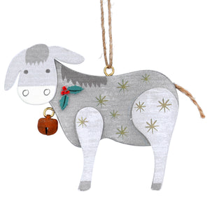 Wooden donkey hanging decoration