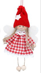 Red & white cute fairy hanging dec