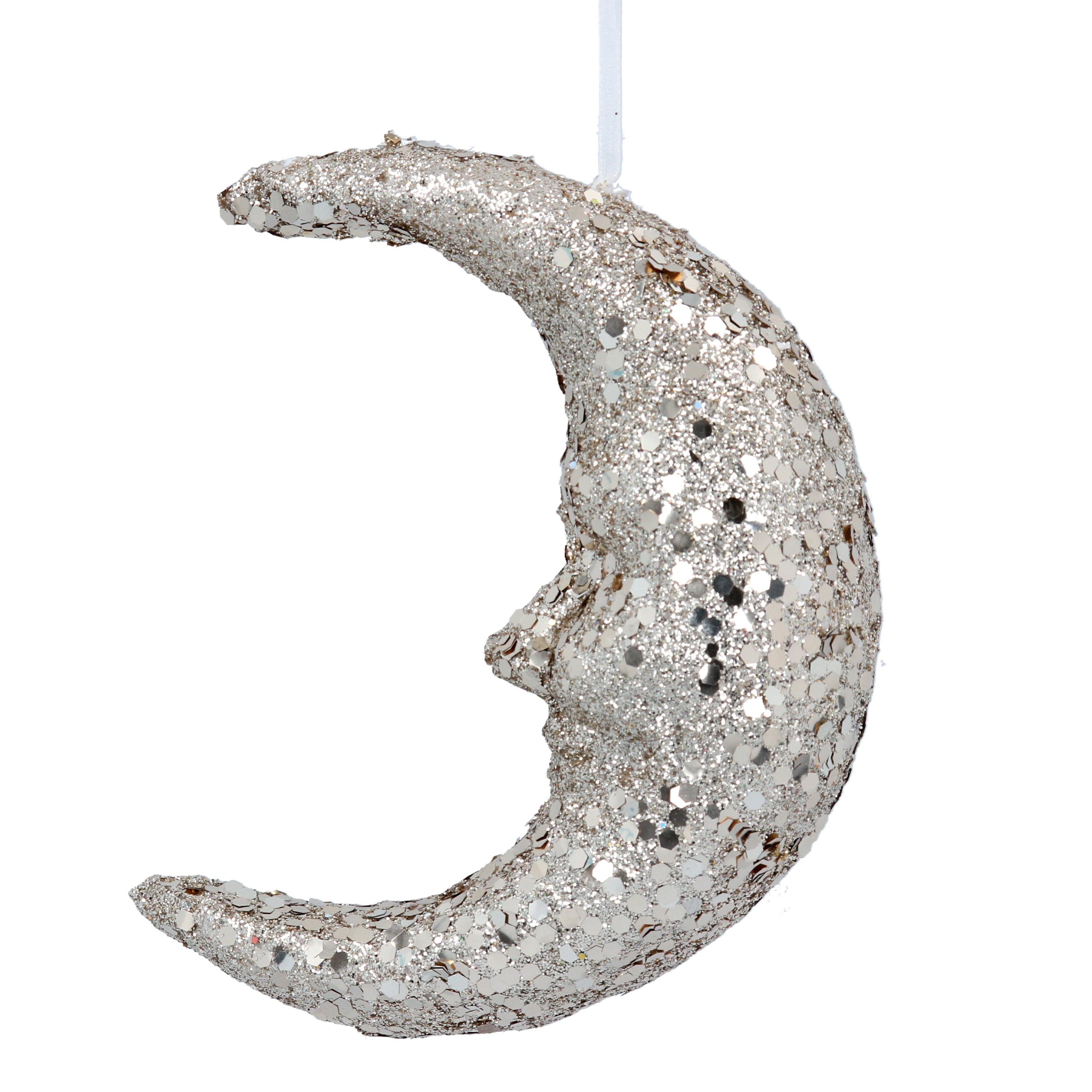 Gold glitter moon hanging decoration