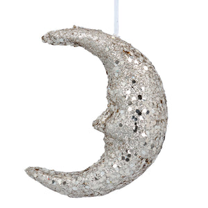 Gold glitter moon hanging decoration