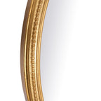 Gold round beaded framed mirror