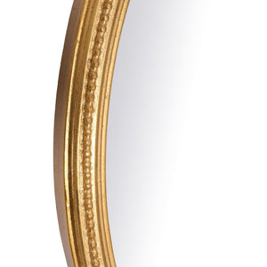 Gold round beaded framed mirror