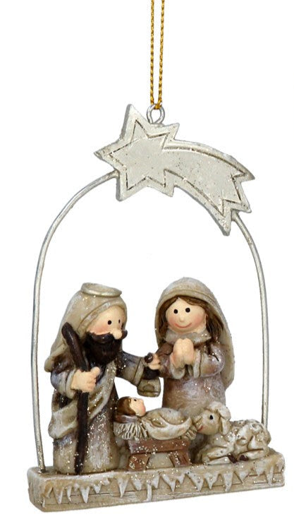Pastel resin Nativity hanging decs (3 styles)