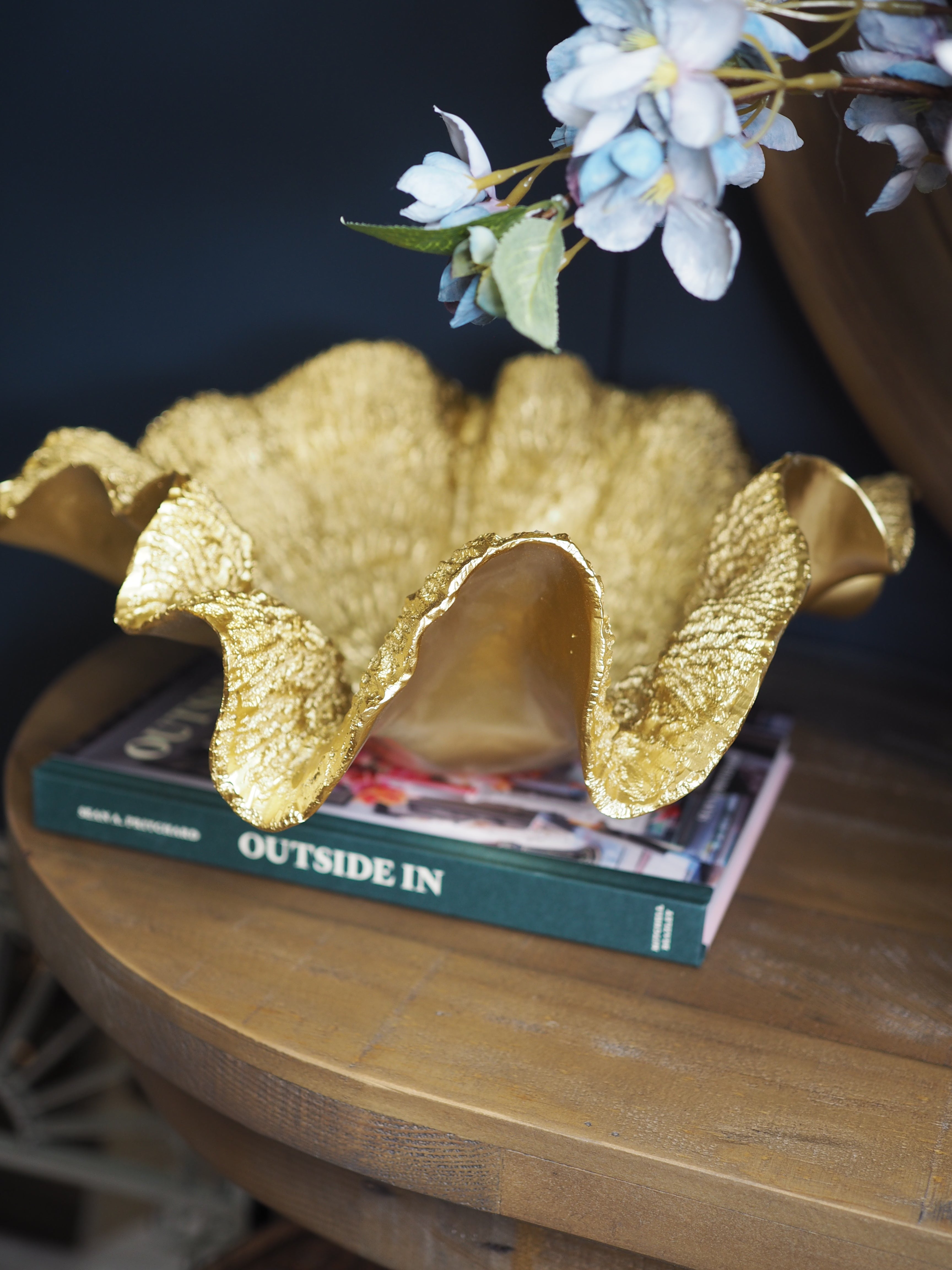 Luxurious antique gold coral ornament