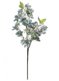 Silk blue orchard blossom branch