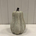 Dusty green tall ceramic pumpkin