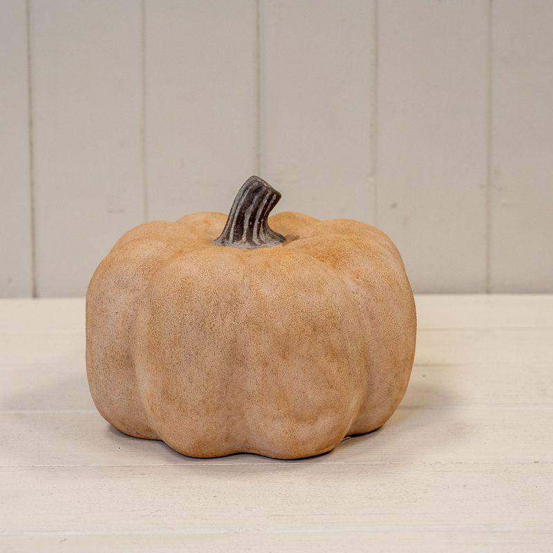 Pale orange medium ceramic pumpkin