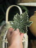 Green Stoneware Mini Maple Leaf Dish
