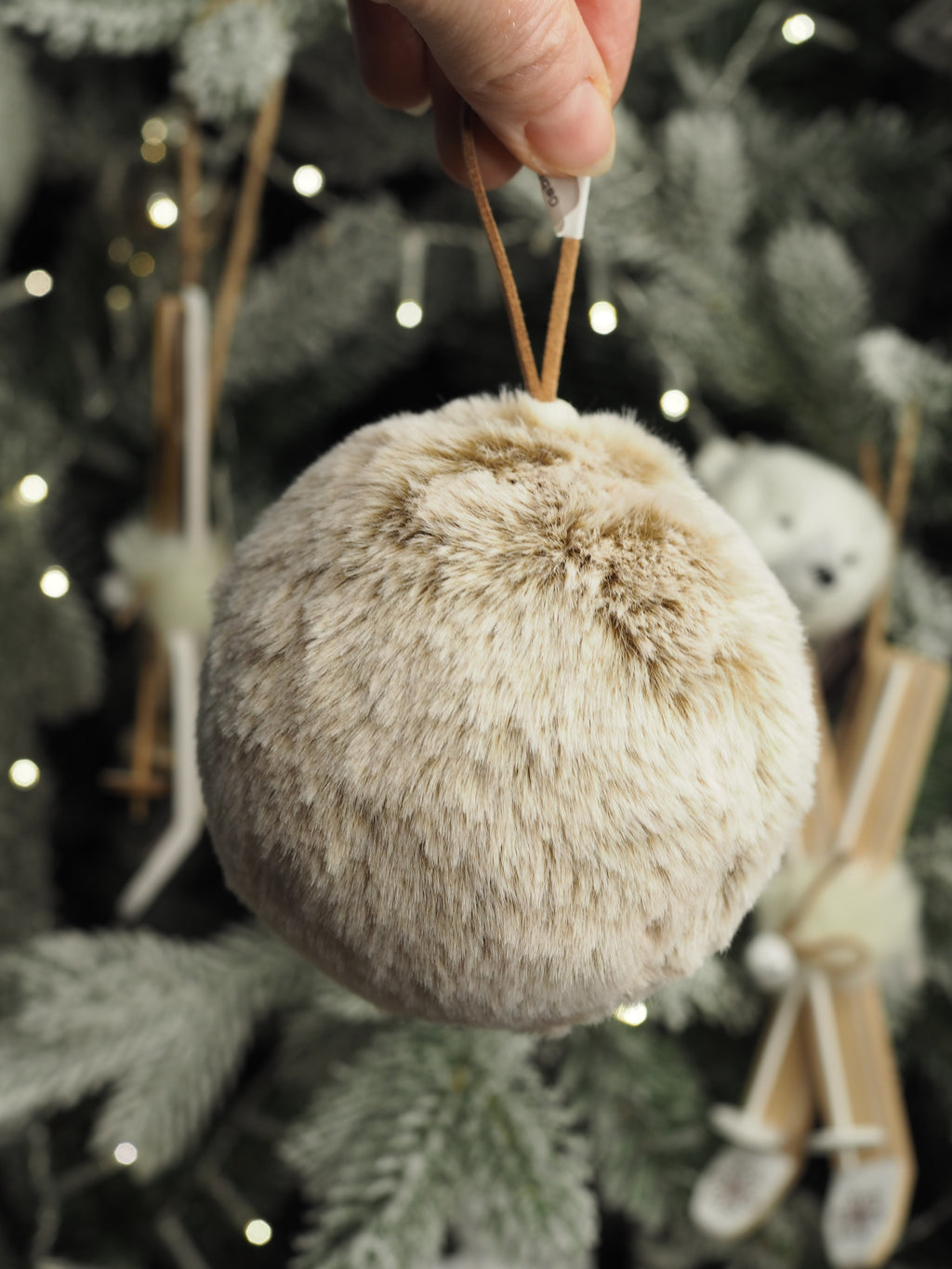 Truffle faux fur bauble