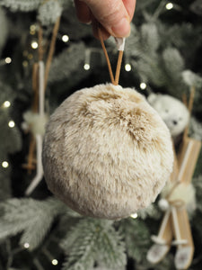 Truffle faux fur bauble