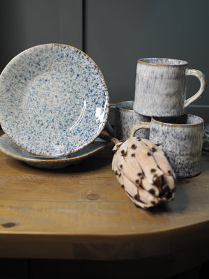 Blue Speckled Stoneware Mug