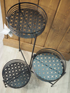 Black 3-tier plant stand
