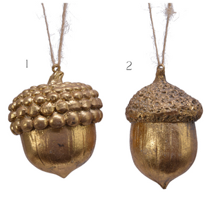 Gold acorn hanging decoration