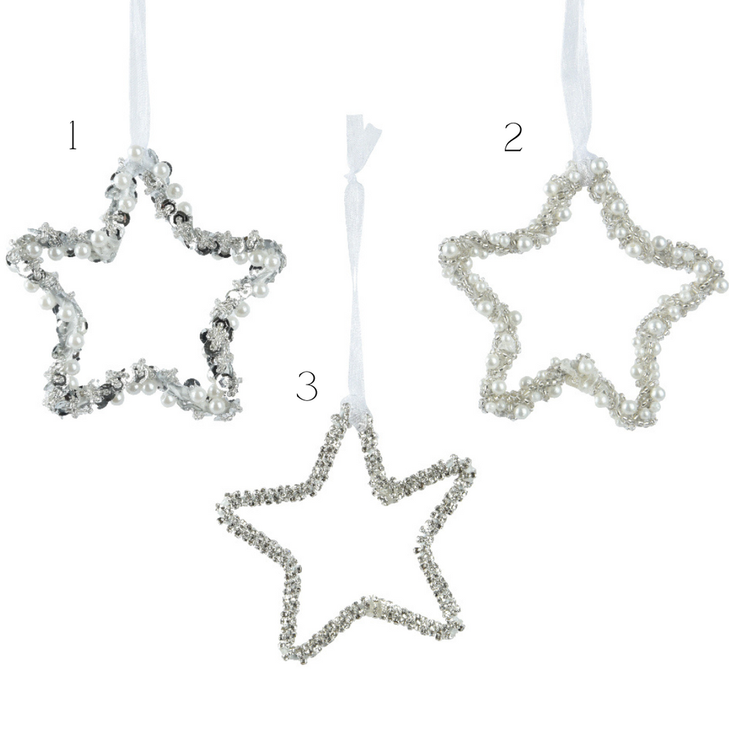 Silver star decoration