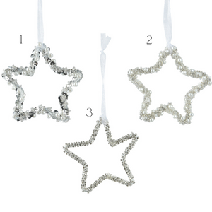 Silver star decoration