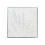 Clean white wild florals hand finished framed prints