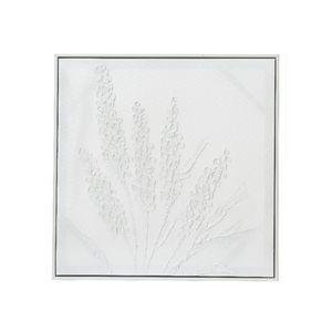 Clean white wild florals hand finished framed prints