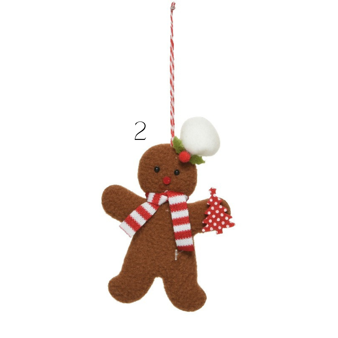 Baker gingerbread hanging decs