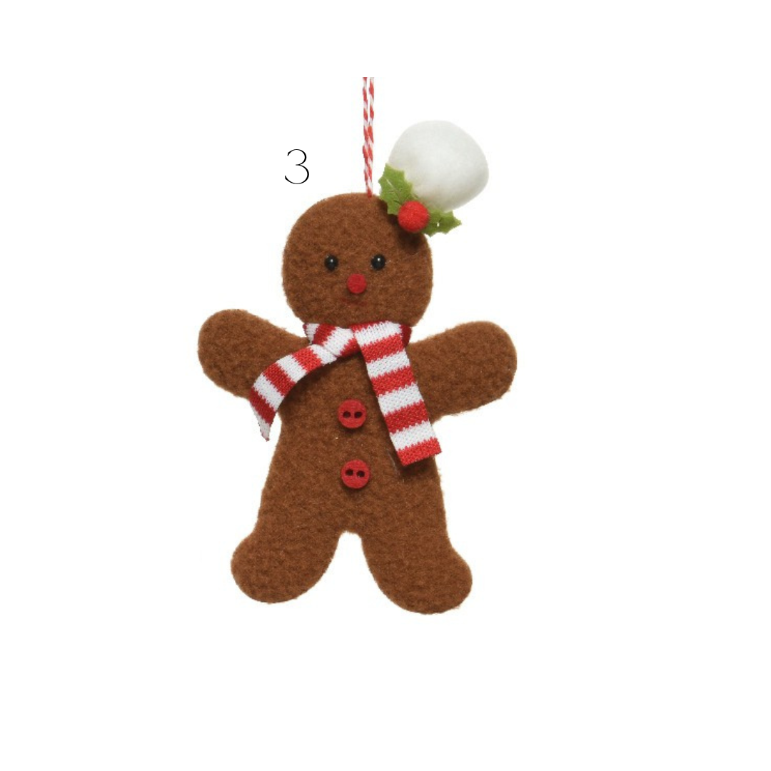 Baker gingerbread hanging decs