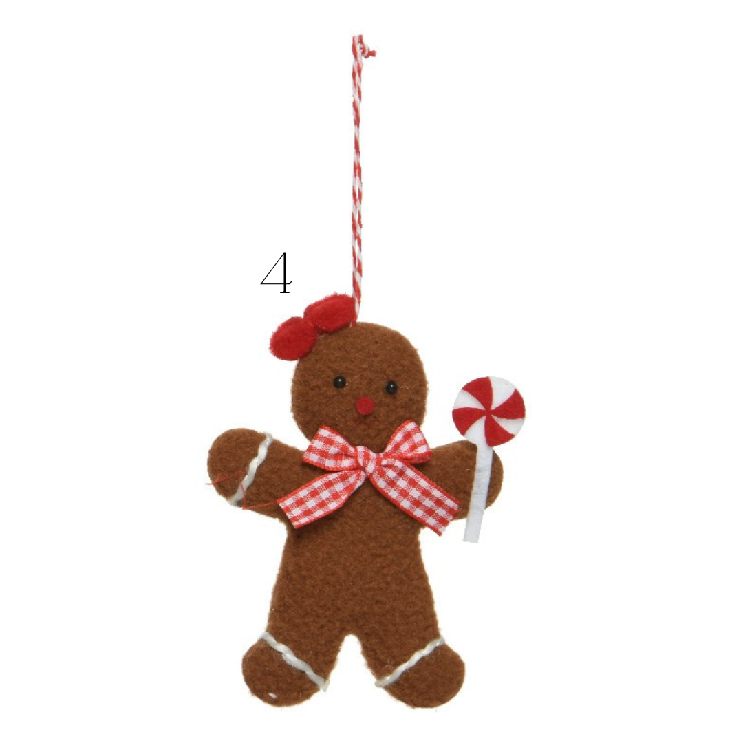 Baker gingerbread hanging decs