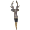 Brass stag head bottle stopper