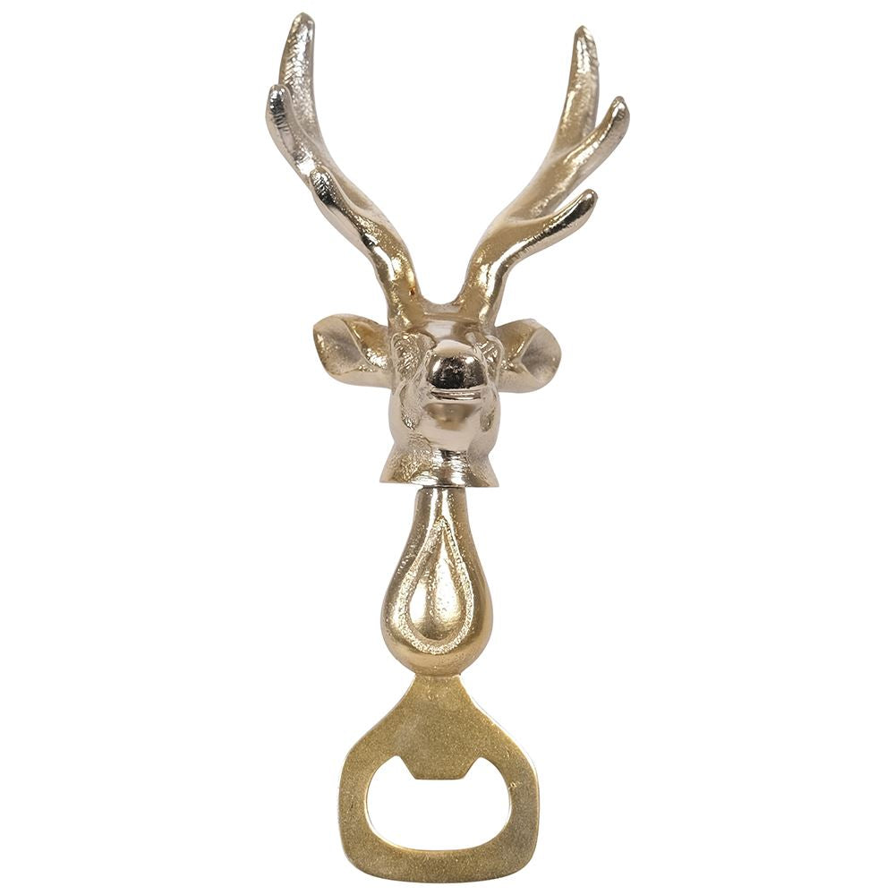 Gold stag head bottle opener