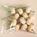 Mini velvet cream pumpkin picks - 3cm