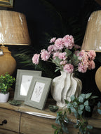 Glossy stoneware coastal style vase