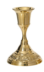 Short brass/gold candle holders