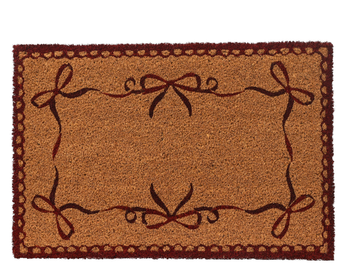 Burgundy/ Ox-blood bow door mat