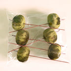 Dark green velvet pumpkin pick - 5cm