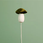 Dark green velvet mushroom picks