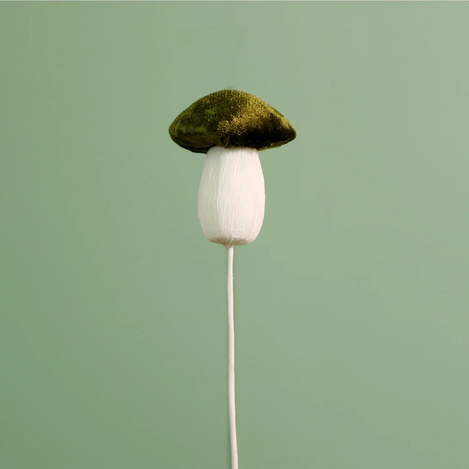 Dark green velvet mushroom picks