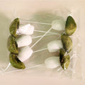 Dark green velvet mushroom picks