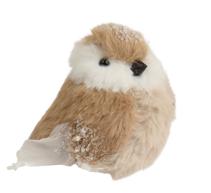 Brown bird clip on decorations