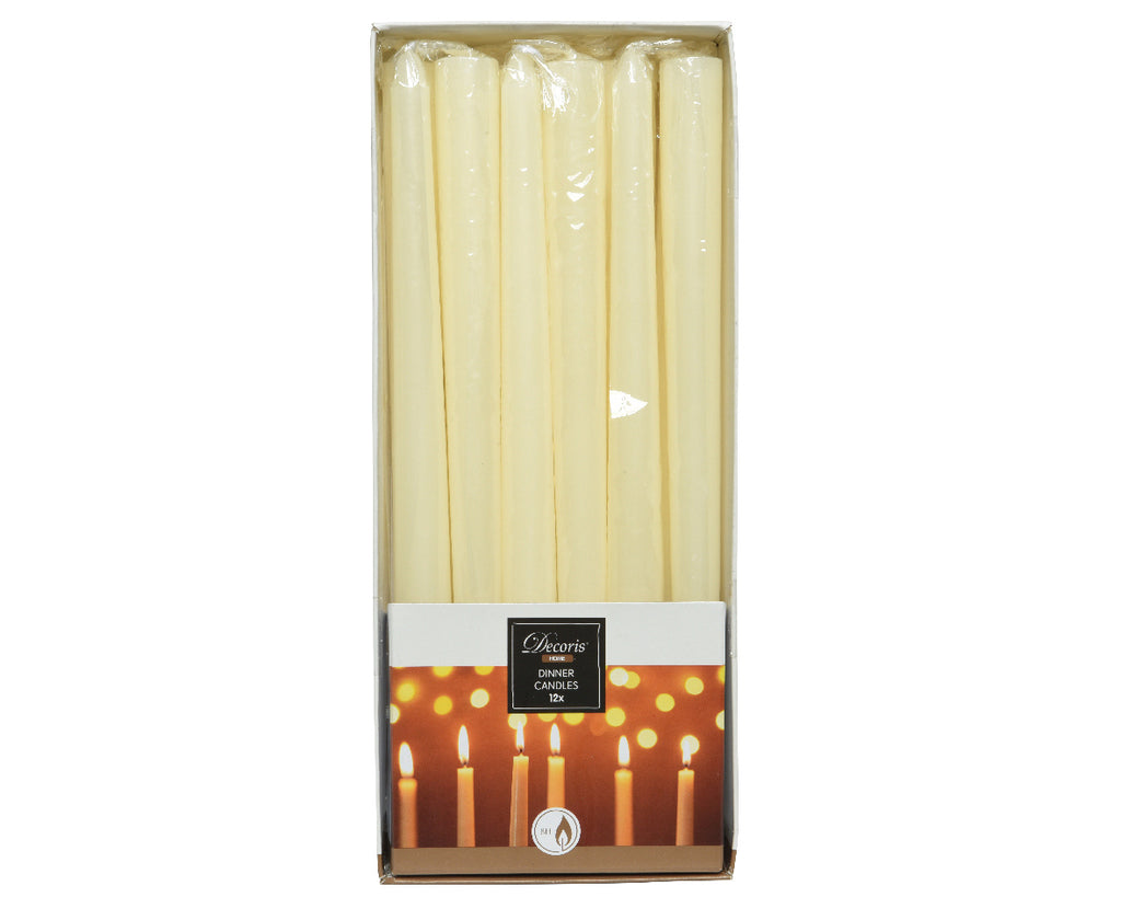 Wax dinner candles (Set of 12)