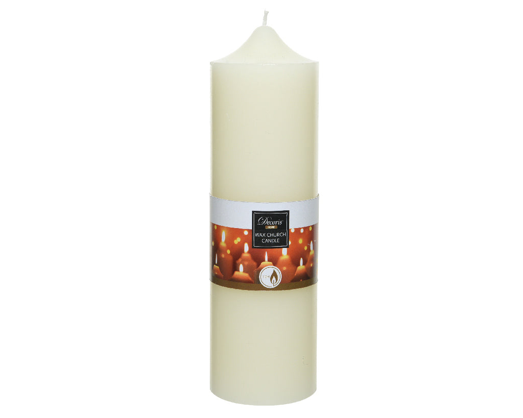 Wax pillar church candle (25cmH)
