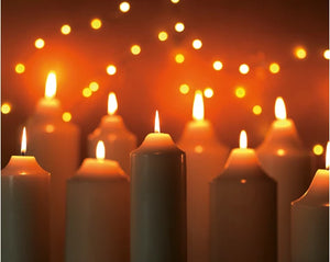 Wax pillar church candle (20cmH)