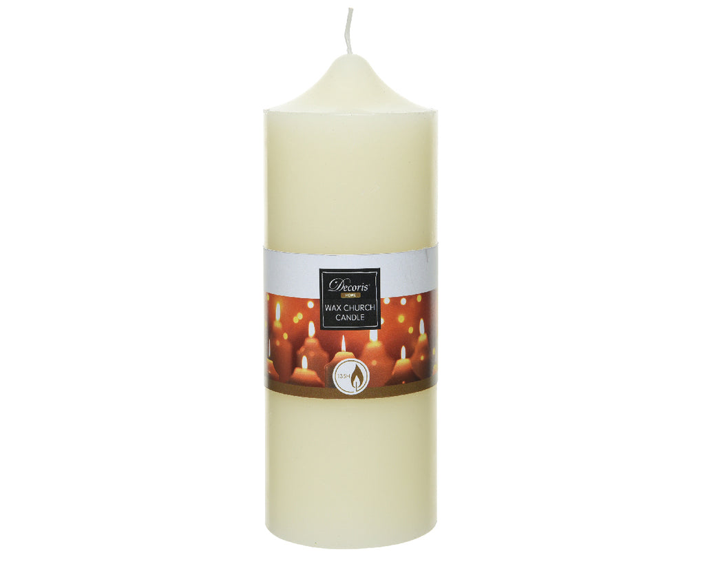 Wax pillar church candle (20cmH)