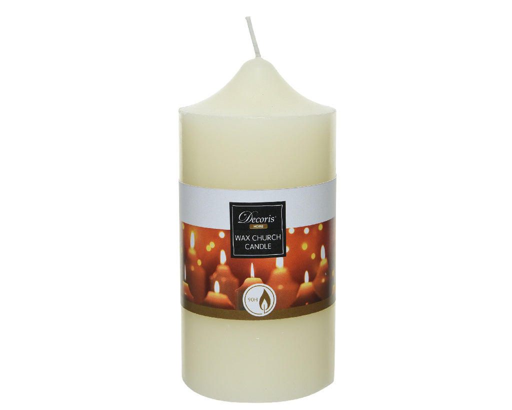 Wax pillar church candle (15cmH)