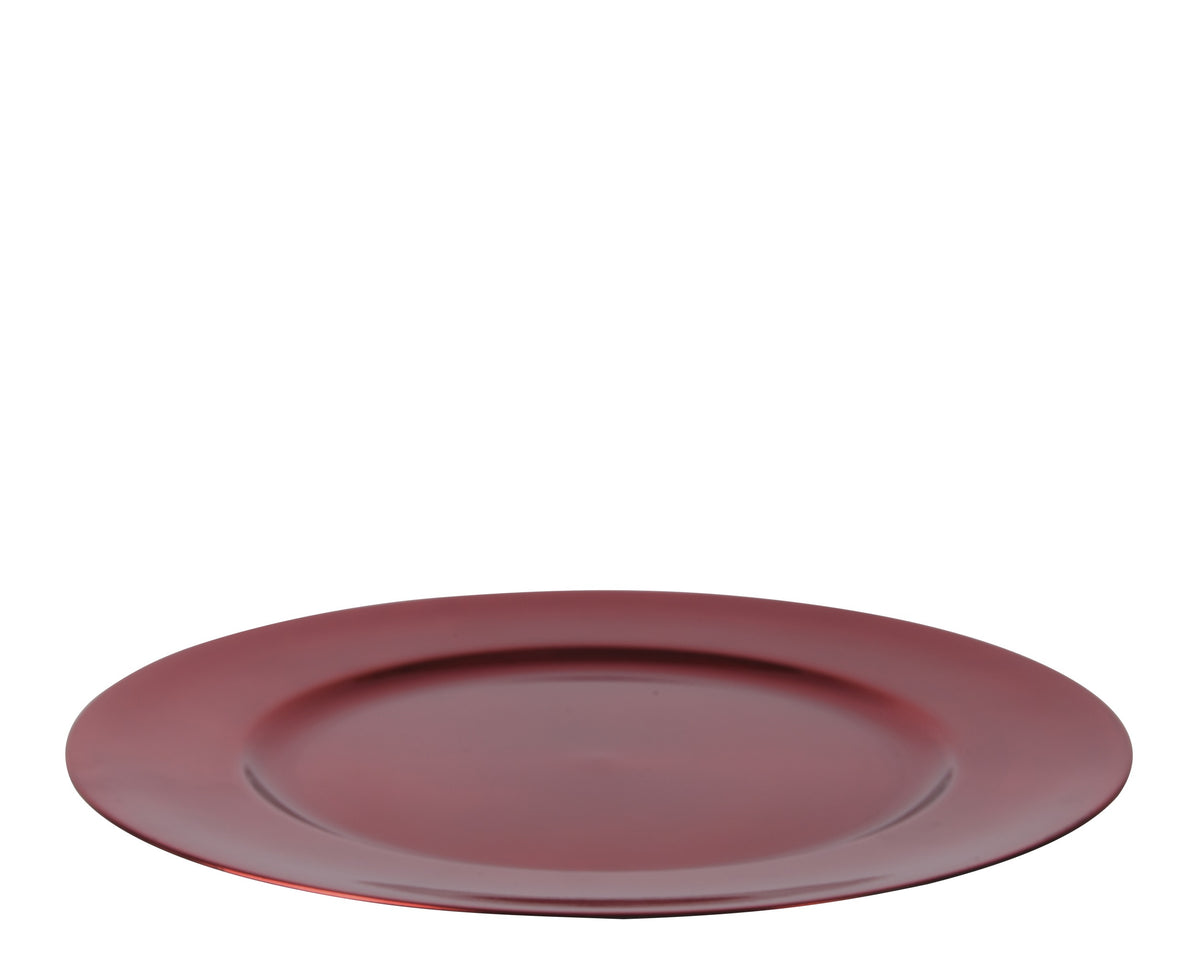 Christmas red charger plate
