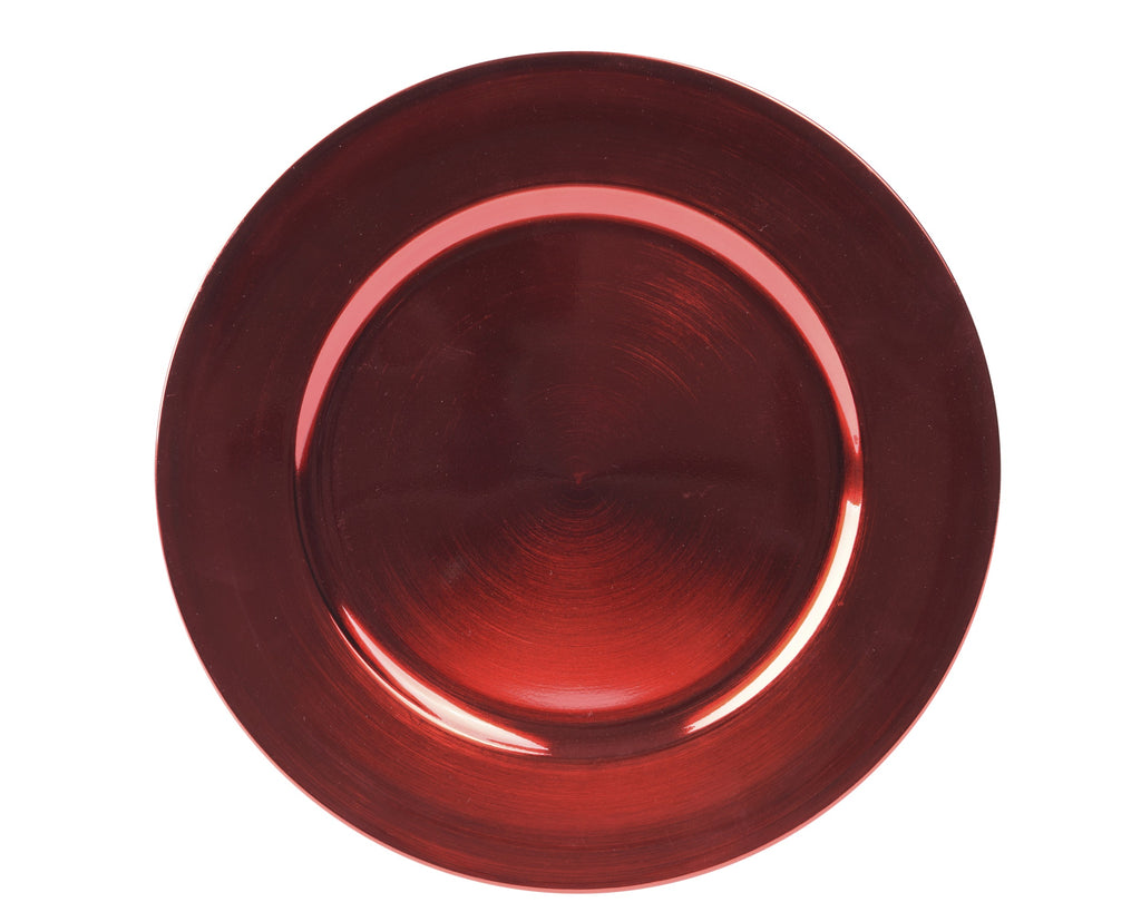 Christmas red charger plate