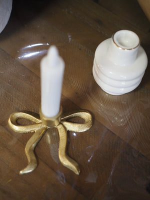 Gold Bow Shaped Candleholder
