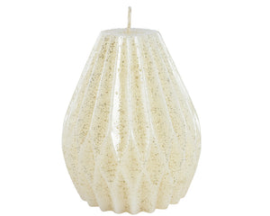 Cone shaped wool white candle